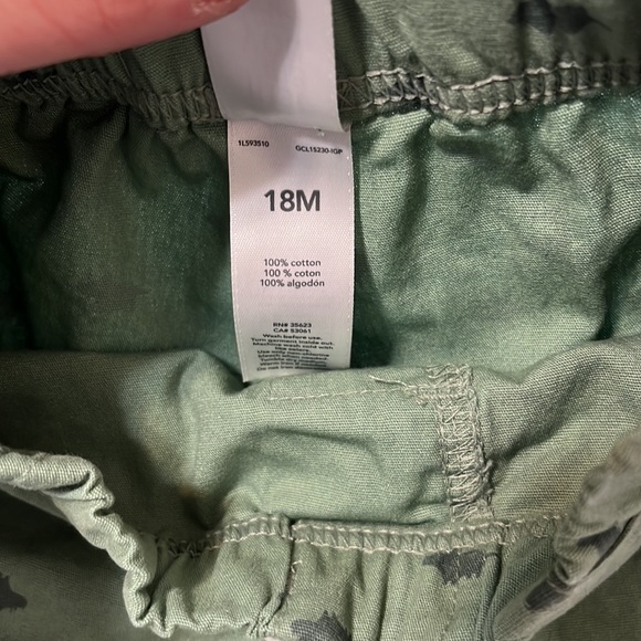 Carters Green Dinosaur Shorts - Picture 4 of 6